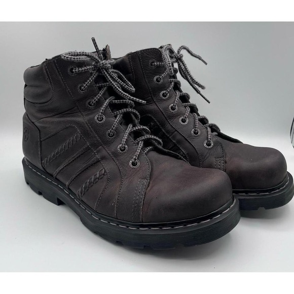 Dr.‎ Martens Tim Brown Leather Lace-Up Boots Men's Size 13 (US) 12 (UK) 47 (EU)